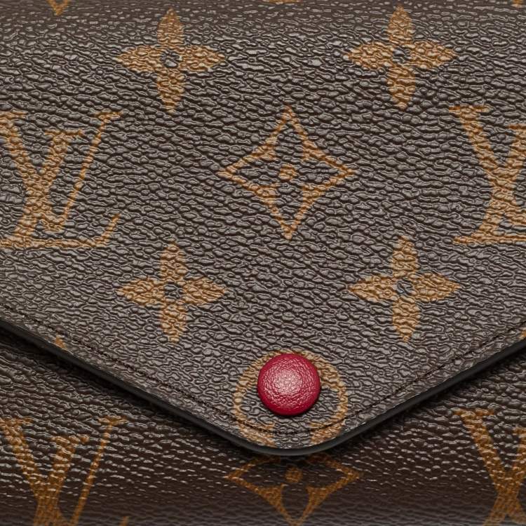 Pre Owned Louis Vuitton Fuchsia Monogram Canvas  Josephine Wallet