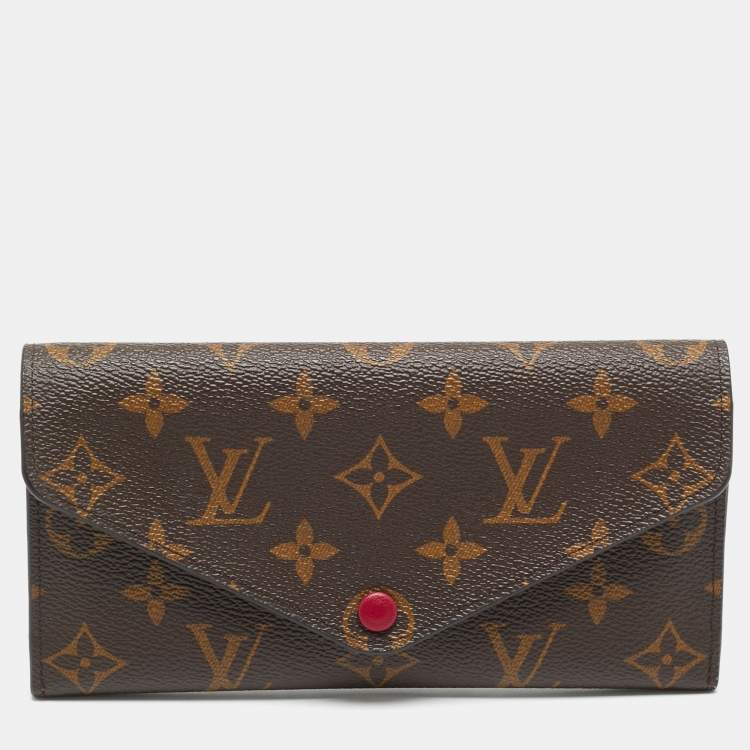 Pre Owned Louis Vuitton Fuchsia Monogram Canvas  Josephine Wallet