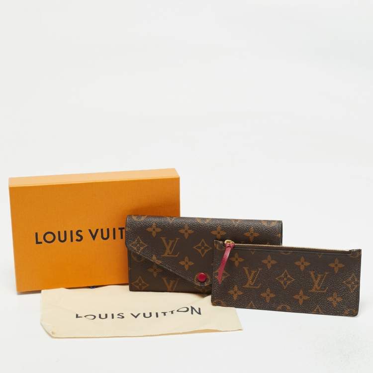Pre Owned Louis Vuitton Fuchsia Monogram Canvas  Josephine Wallet