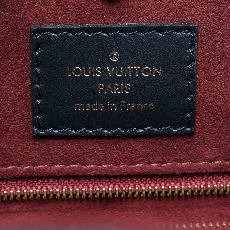 Pre Owned Louis Vuitton Black/Beige Monogram Empreinte Leather Onthego MM Tote