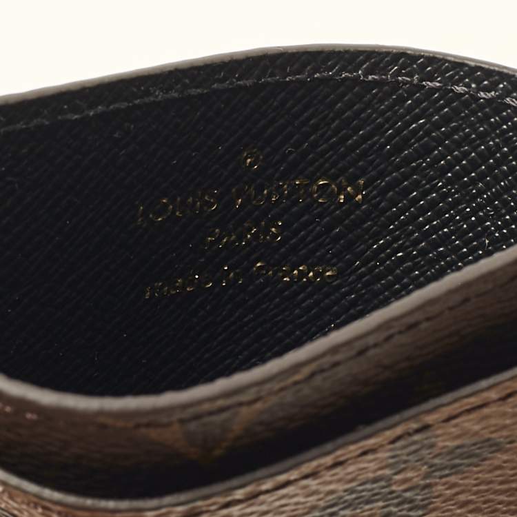 Pre Owned Louis Vuitton Monogram Reverse Canvas Card Holder
