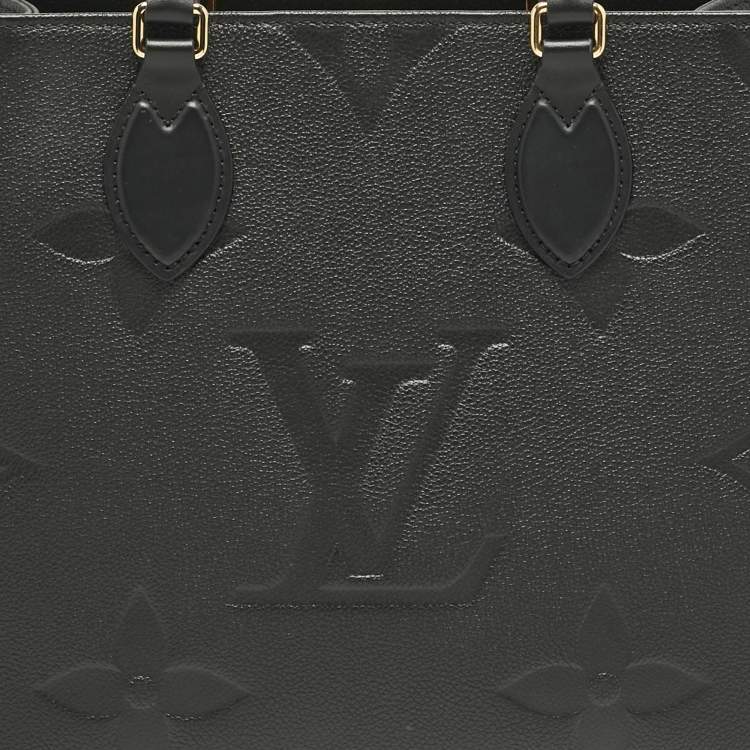 Pre Owned Louis Vuitton Black Monogram Giant Empreinte Leather Onthego MM Bag