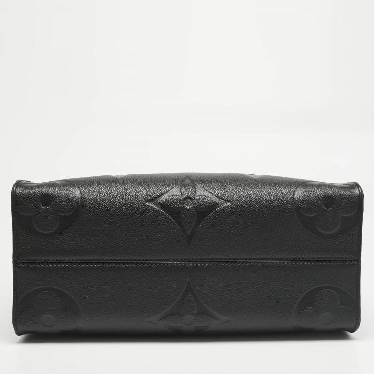 Pre Owned Louis Vuitton Black Monogram Giant Empreinte Leather Onthego MM Bag