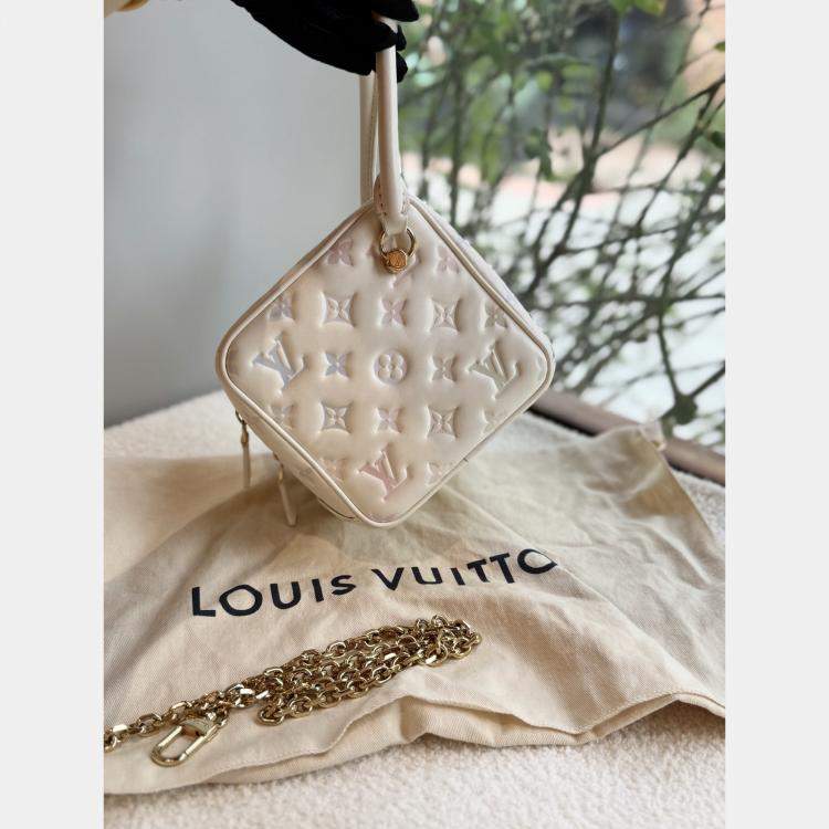 Pre Owned Louis Vuitton New Square Monogram Leather Shoulder Bag