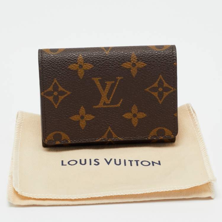 Pre Owned Louis Vuitton Monogram Canvas Envelope Business Card Holder