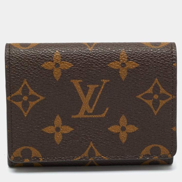 Pre Owned Louis Vuitton Monogram Canvas Envelope Business Card Holder