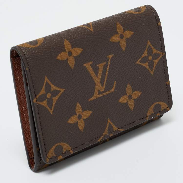 Pre Owned Louis Vuitton Monogram Canvas Envelope Business Card Holder