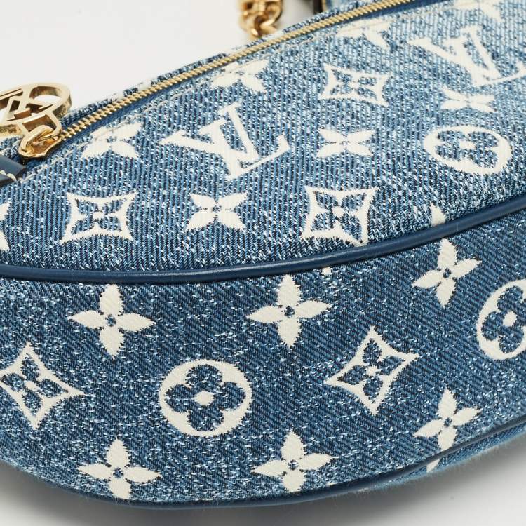 Pre Owned Louis Vuitton Bleu Monogram Denim Loop Bag