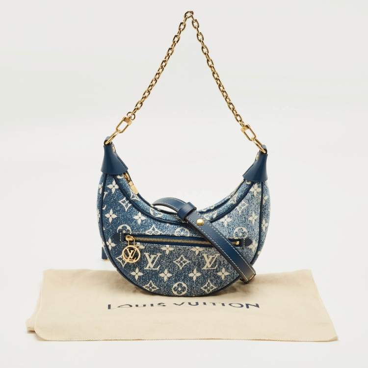 Pre Owned Louis Vuitton Bleu Monogram Denim Loop Bag