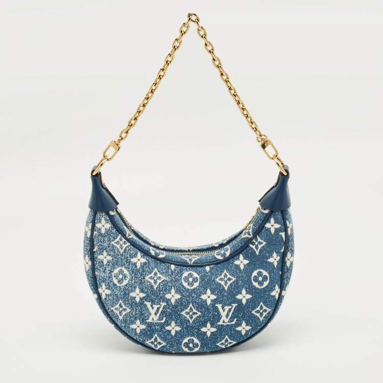 Pre Owned Louis Vuitton Bleu Monogram Denim Loop Bag