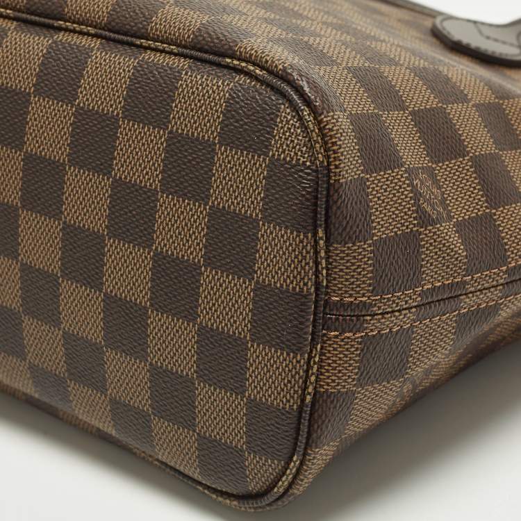 Pre Owned Louis Vuitton Neverfull PM Damier Ebene Canvas Bag