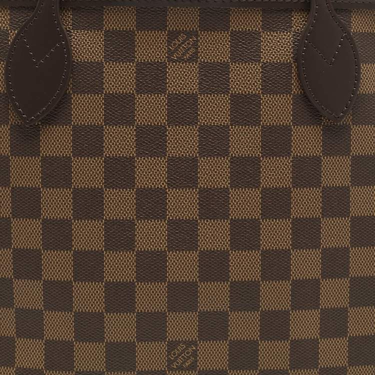 Pre Owned Louis Vuitton Neverfull PM Damier Ebene Canvas Bag