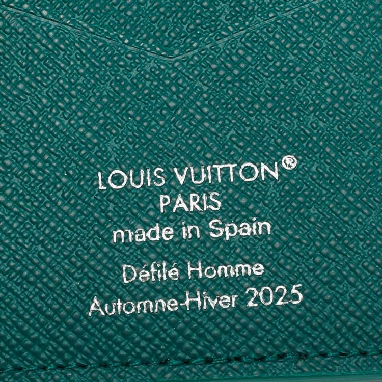 Pre Owned Louis Vuitton Green Monogram Canvas Pocket Organizer