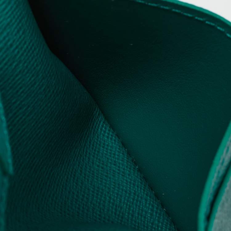 Pre Owned Louis Vuitton Green Monogram Canvas Pocket Organizer