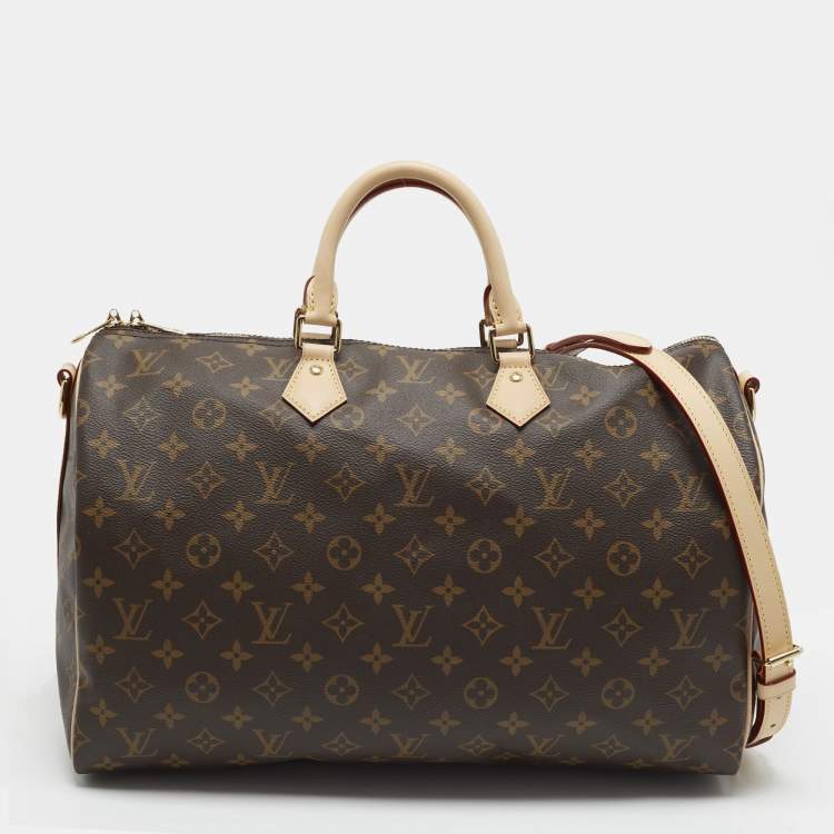 Pre Owned Louis Vuitton Speedy Bandouliere 40 Monogram Canvas Satchel
