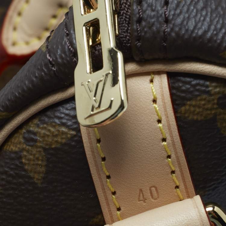 Pre Owned Louis Vuitton Speedy Bandouliere 40 Monogram Canvas Satchel