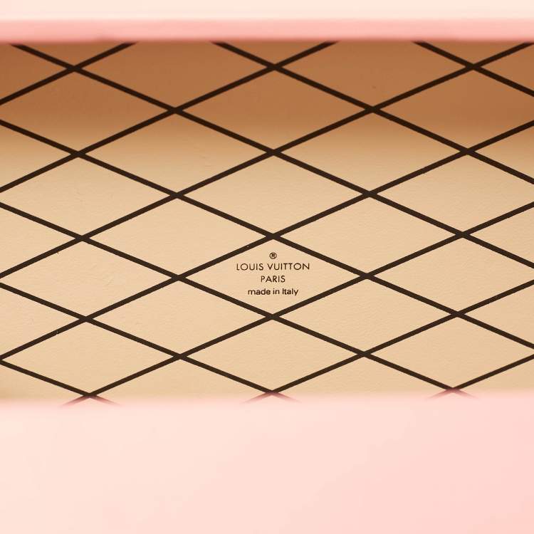 Pre Owned Louis Vuitton Petite Mallee Pink Since 1854 Jacquard Clutch