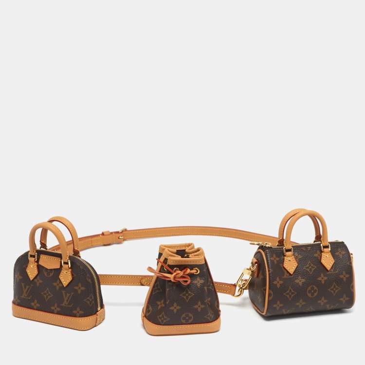 Pre Owned Louis Vuitton Trio Mini Icones Monogram Canvas Shoulder Bag