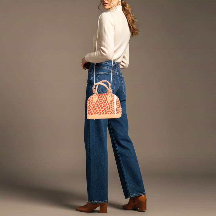 Pre Owned Louis Vuitton Alma BB Sugar Poppy Jungle Monogram Vernis Bag