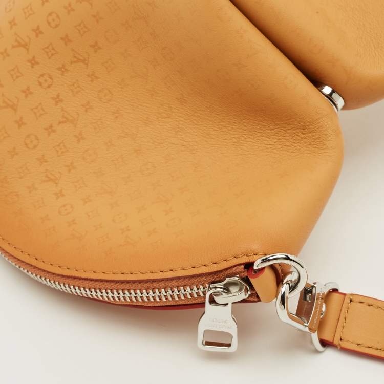 Pre Owned Louis Vuitton Fortune Cookie Tan Monogram Leather Pouch