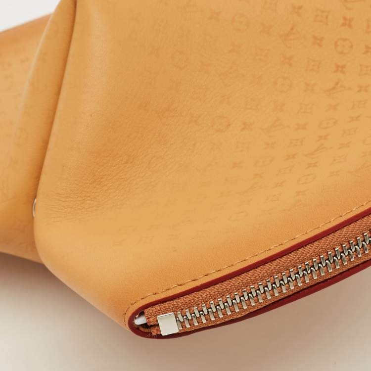 Pre Owned Louis Vuitton Fortune Cookie Tan Monogram Leather Pouch