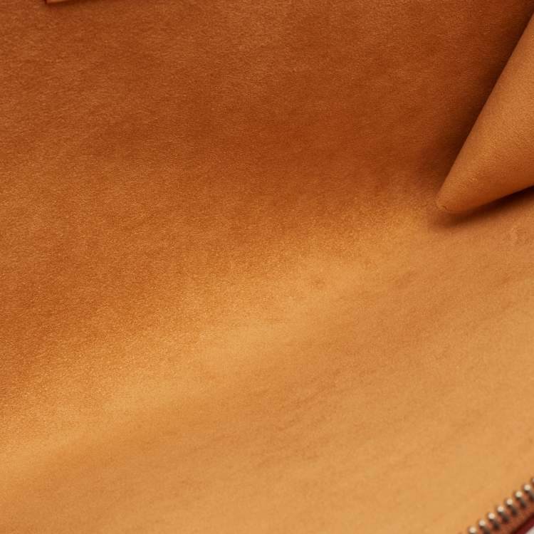 Pre Owned Louis Vuitton Fortune Cookie Tan Monogram Leather Pouch