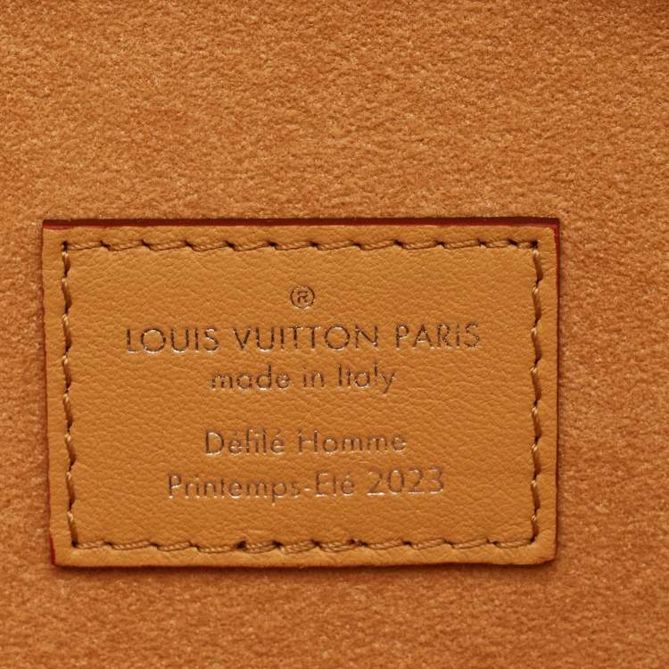 Pre Owned Louis Vuitton Fortune Cookie Tan Monogram Leather Pouch