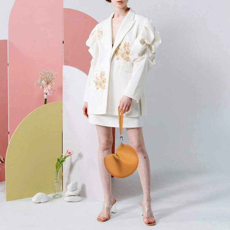 Pre Owned Louis Vuitton Fortune Cookie Tan Monogram Leather Pouch