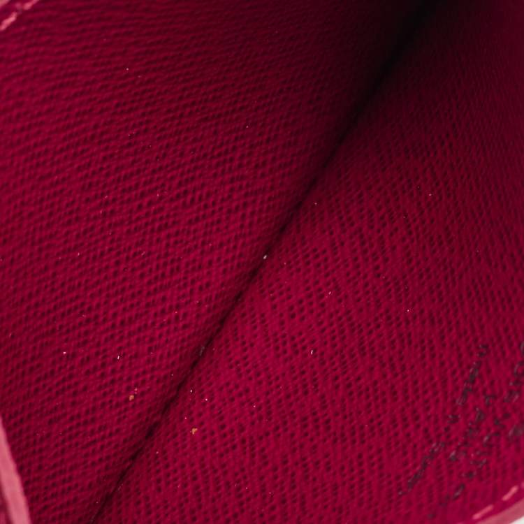 Pre Owned Louis Vuitton Fuchsia Monogram Canvas Card Holder