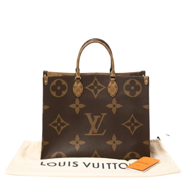 Pre Owned Louis Vuitton Reverse Monogram Canvas Giant Onthego GM Bag