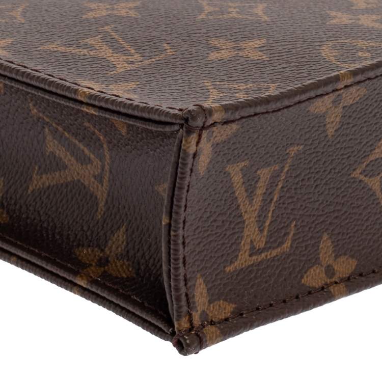 Pre Owned Louis Vuitton Monogram Canvas Petit Sac Plat Bag