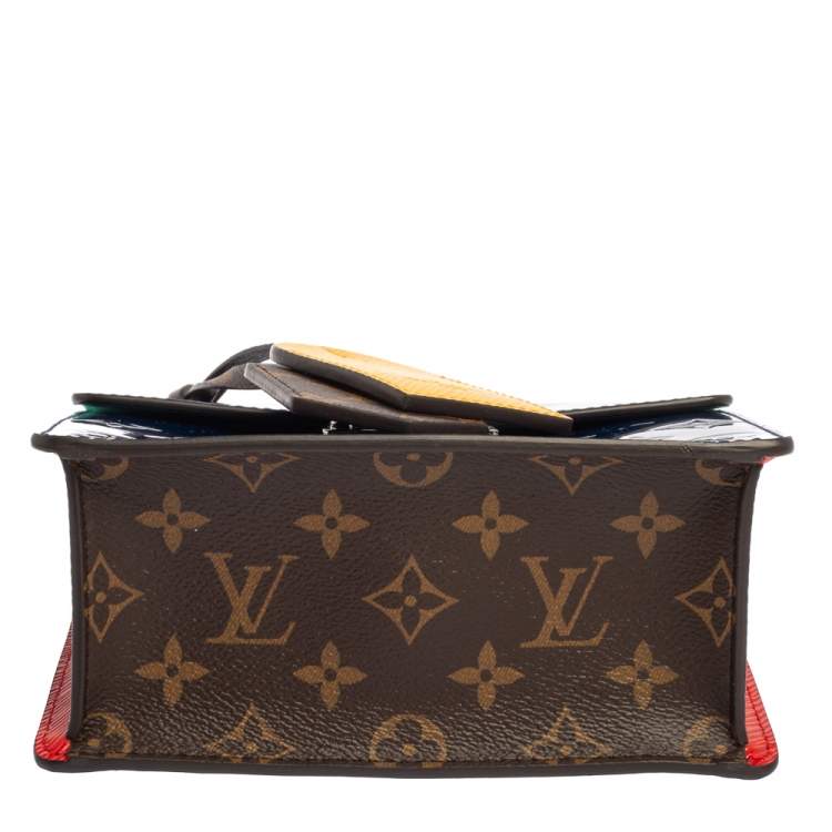 Pre Owned Louis Vuitton Bleu Indien Vernis Epi Monogram Spring Street Bag