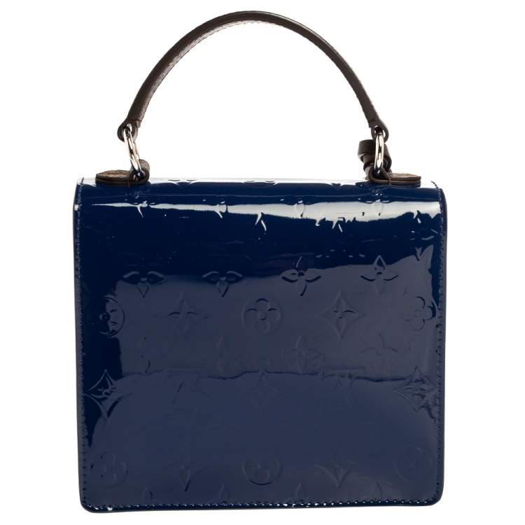 Pre Owned Louis Vuitton Bleu Indien Vernis Epi Monogram Spring Street Bag