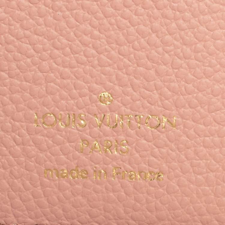 Pre Owned Louis Vuitton Rose Poudre Monogram Empreinte Leather Zoe Wallet