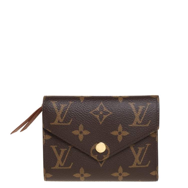 Louis Vuitton Brown Monogram Coated Canvas Victorine Wallet Gold Hardware, 2020 (Very Good), Womens Handbag