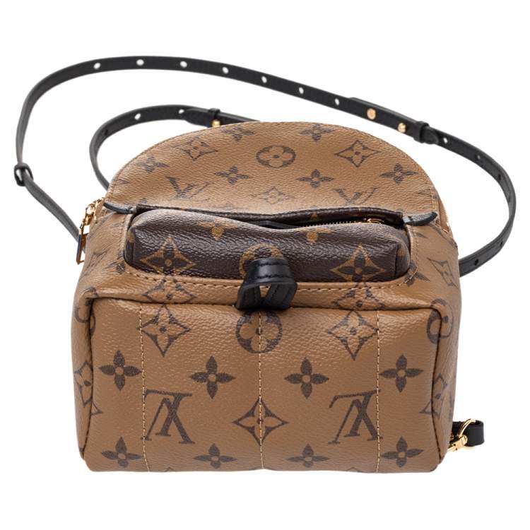 Pre Owned Louis Vuitton Monogram Reverse Canvas Mini Palm Spring Backpack