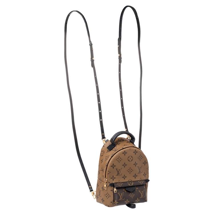 Pre Owned Louis Vuitton Monogram Reverse Canvas Mini Palm Spring Backpack