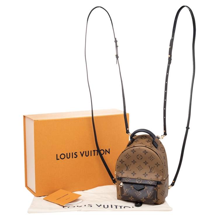 Pre Owned Louis Vuitton Monogram Reverse Canvas Mini Palm Spring Backpack