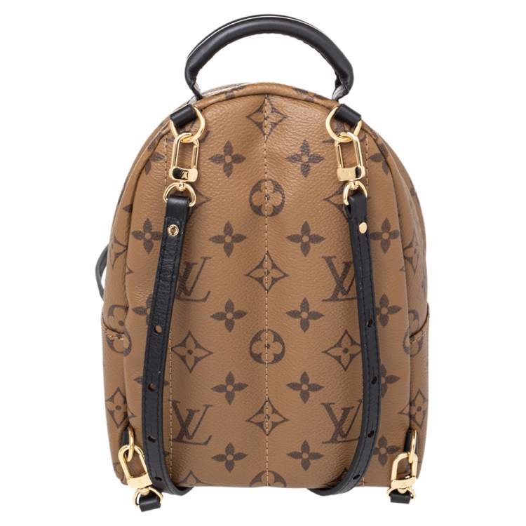 Pre Owned Louis Vuitton Monogram Reverse Canvas Mini Palm Spring Backpack