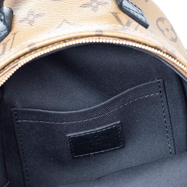 Pre Owned Louis Vuitton Monogram Reverse Canvas Mini Palm Spring Backpack
