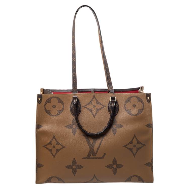 Pre Owned Louis Vuitton Reverse Monogram Canvas Giant Onthego GM Bag