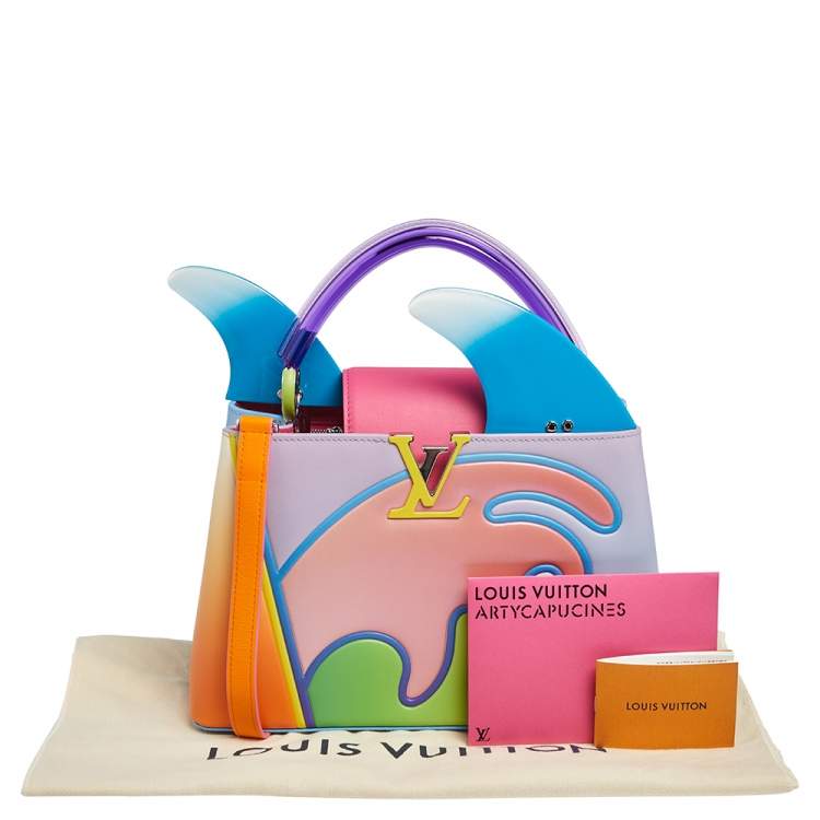 Pre Owned Louis Vuitton Wave Rose Leather Artycapucines PM Bag