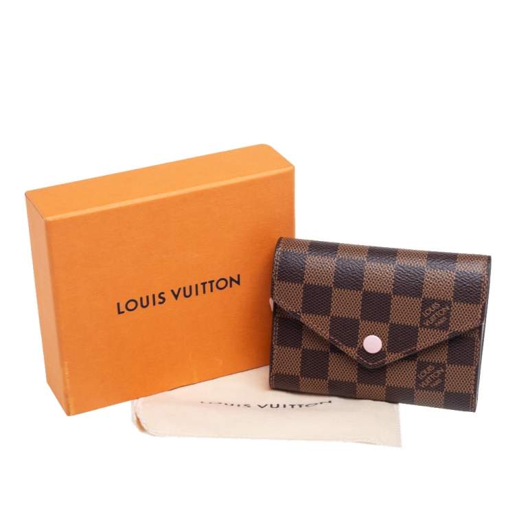 Pre Owned Louis Vuitton Damier Ebene Canvas Victorine Wallet