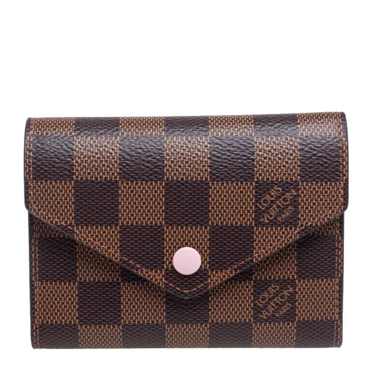 Pre Owned Louis Vuitton Damier Ebene Canvas Victorine Wallet