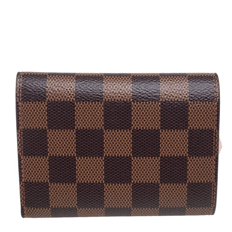Pre Owned Louis Vuitton Damier Ebene Canvas Victorine Wallet