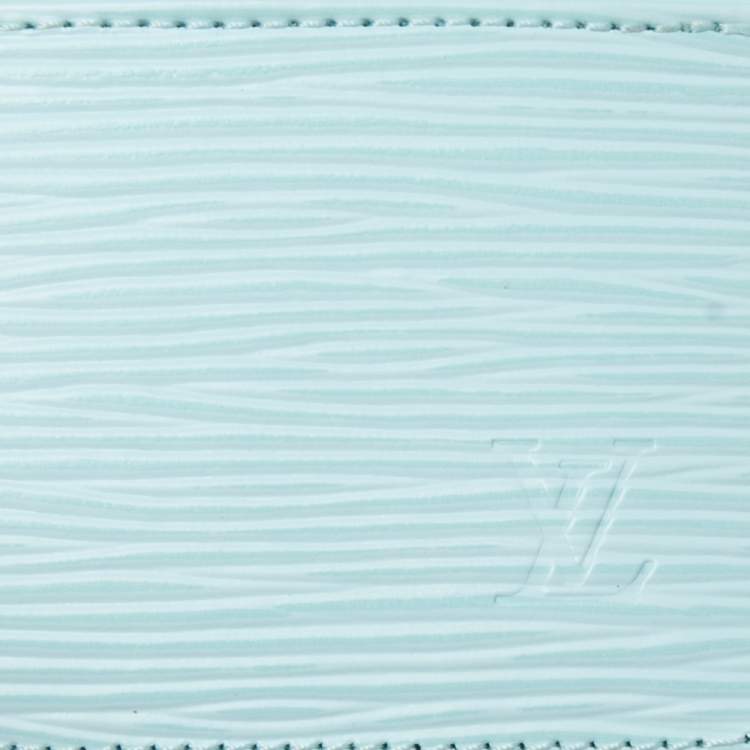 Pre Owned Louis Vuitton Light Blue Epi Leather Card Holder