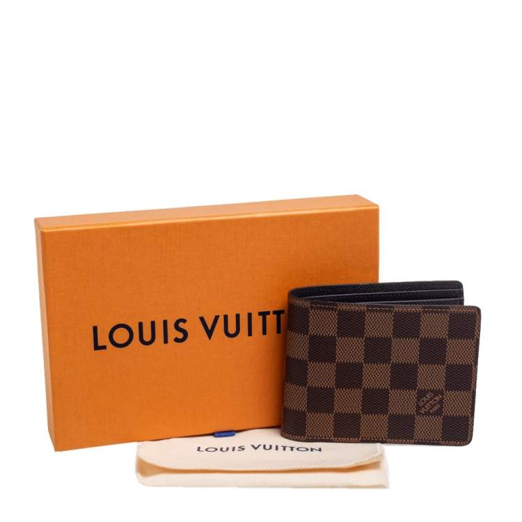 Pre Owned Louis Vuitton Damier Ebene Canvas Multiple Bifold Wallet