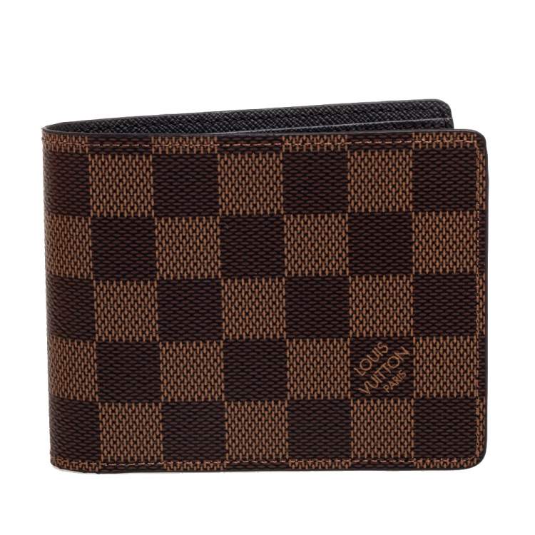 Pre Owned Louis Vuitton Damier Ebene Canvas Multiple Bifold Wallet
