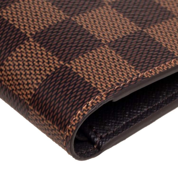 Pre Owned Louis Vuitton Damier Ebene Canvas Multiple Bifold Wallet