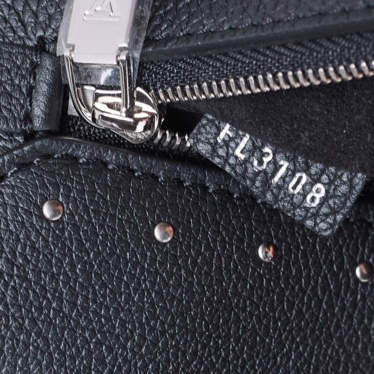 Pre Owned Louis Vuitton Black Leather Mylockme Studded Bag